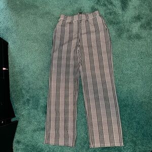 Black and White Plaid Pants